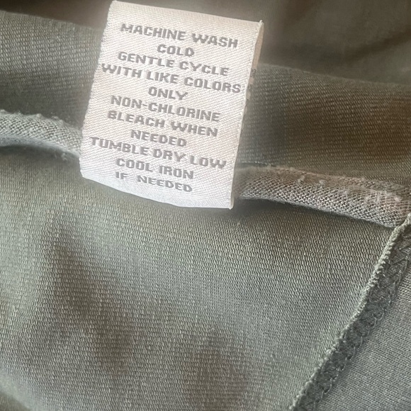 Anthropology Marrakech Meri Olive Green Waterfall Zip/Snap Moto Jacket sz S - Picture 11 of 12